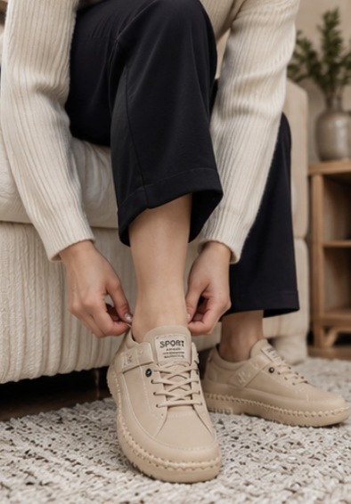 You put them on. Start comfortably.