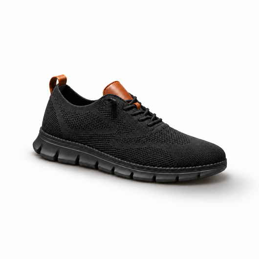 MYRA Ultra Comfortable Walker in Double Black — studio photograph on white with soft shadow